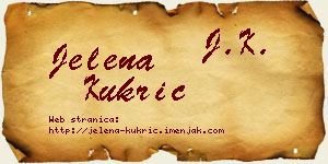 Jelena Kukrić vizit kartica
